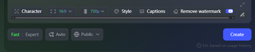 Create settings toolbar