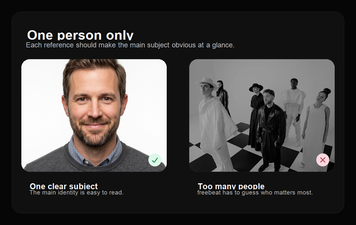 Reference rule: one person only